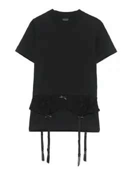 Balenciaga: Голубая футболка 