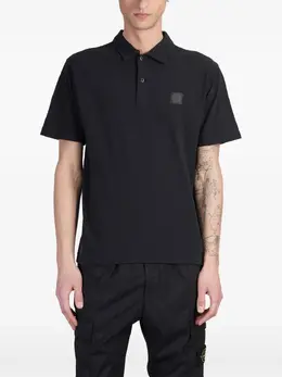 Stone Island: Чёрное поло  Compass