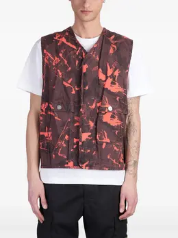Stone Island: Коричневый жилет  Compass