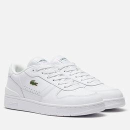 Lacoste: Белые кроссовки  T-clip