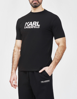 KARL LAGERFELD: Чёрная футболка 