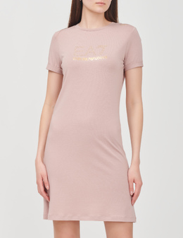 EA7 EMPORIO ARMANI: Розовое платье 