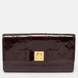Louis Vuitton: Бордовый кошелёк 