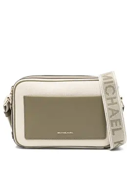 Michael Kors: Зелёная сумка через плечо 