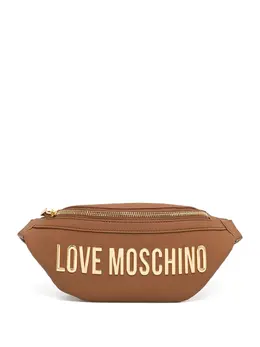 Love Moschino: Коричневая поясная сумка 