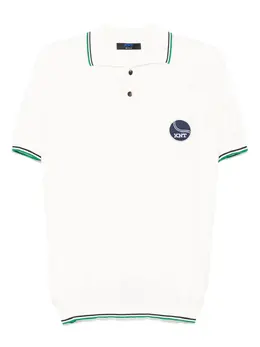 Kiton: Белое поло  KNT
