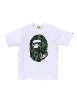 A BATHING APE®: Белая футболка 