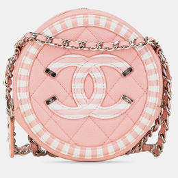 Chanel: Розовая сумка через плечо 