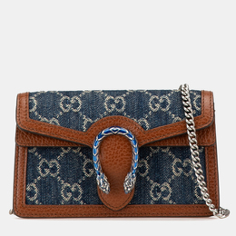 Gucci: Голубая сумка через плечо  Dionysus