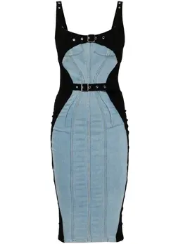 Mugler: Джинсовое платье 