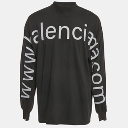 Balenciaga: Чёрный свитшот 
