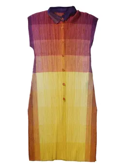 Pleats Please Issey Miyake: Жёлтая рубашка 