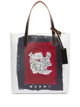 Marni: Белая сумка-шоппер  Tribeca