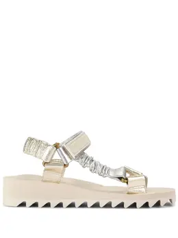 Kurt Geiger London: Серебристые сандалии 