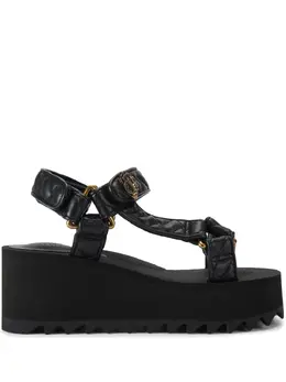 Kurt Geiger London: Чёрные сандалии 