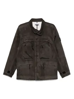 Stone Island: Коричневая куртка  Raso