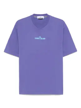 Stone Island: Фиолетовая футболка 