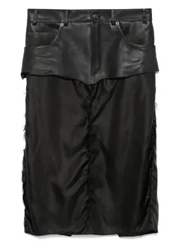Balenciaga: Кожаная юбка 