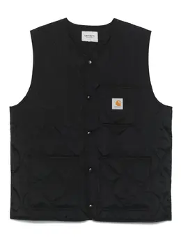 Carhartt WIP: Чёрный жилет 