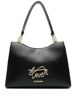 Love Moschino: Чёрная сумка-шоппер 