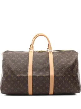 Louis Vuitton Pre-Owned: Коричневая дорожная сумка 