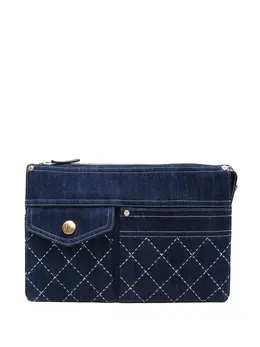 CHANEL Pre-Owned: Голубой клатч 