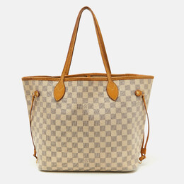 Louis Vuitton: Белая сумка  Neverfull MM