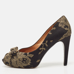 Salvatore Ferragamo: Чёрные босоножки 