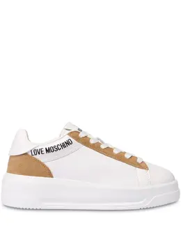 Love Moschino: Белые кроссовки 