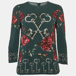 Dolce & Gabbana: Зелёный топ 