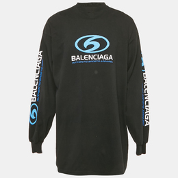 Balenciaga: Чёрный свитшот 