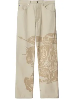 Burberry: Бежевые джинсы 