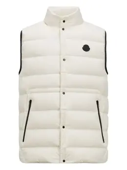 Moncler: Белый жилет 