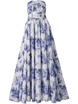 Carolina Herrera: Платье с растительным принтом 