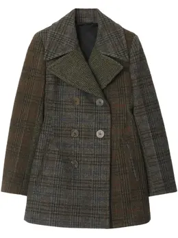 Burberry: Коричневое пальто 