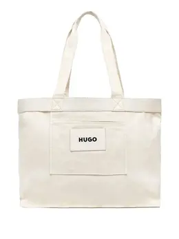 HUGO: Белая сумка-шоппер 