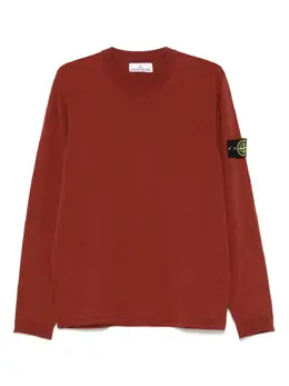 Stone Island: Коричневый свитер  Compass