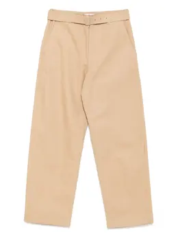 Maison Kitsuné: Бежевые брюки 