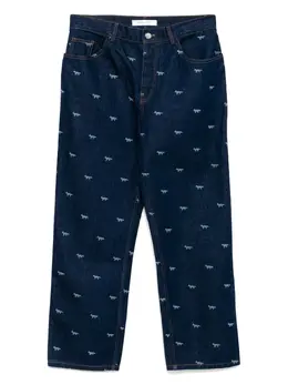 Maison Kitsuné: Голубые джинсы 