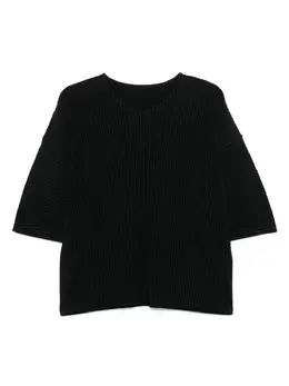 Homme Plissé Issey Miyake: Чёрная футболка 