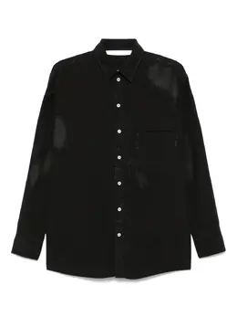 MM6 Maison Margiela: Рубашка с воротником 