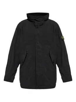 Stone Island: Чёрный пуховик  Compass