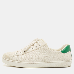 Gucci: Белые кроссовки  G Rhombus