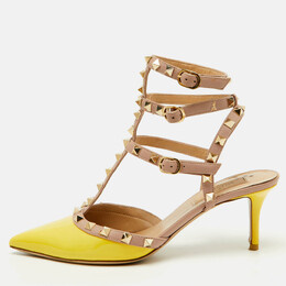 Valentino: Жёлтые туфли  Rockstud