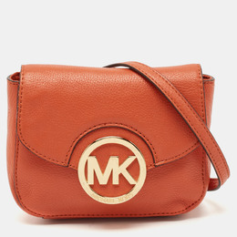 Michael Kors: Оранжевая сумка через плечо 
