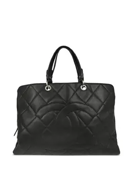 CHANEL Pre-Owned: Чёрная сумка-шоппер 