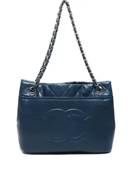 CHANEL Pre-Owned: Синяя сумка-шоппер 