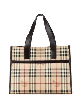 Burberry Pre-Owned: Коричневая сумка-шоппер 