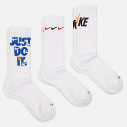 Nike: Белые носки  Everyday Plus