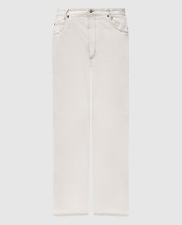 Maison Margiela MM6: Бежевые джинсы 